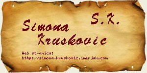 Simona Krušković vizit kartica